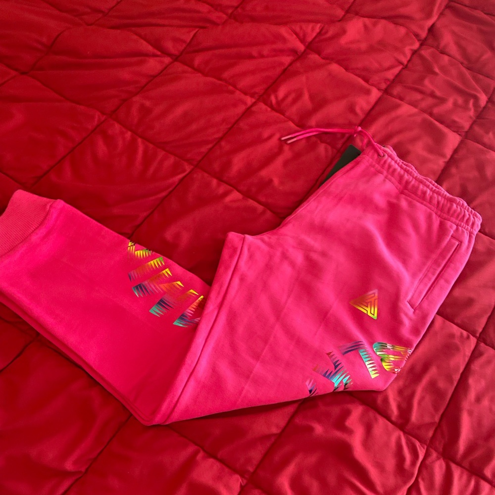 Men sweatpants : pink : size large